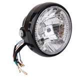 Maxbell 7" Halogen Motorcycle White LED Halo Ring H4 Light Bulb Headlight For Harley