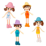 Maxbell 4Pcs Miniature Bonsai Craft Fairy Garden Landscape DIY Sun Hat Girl Decor S