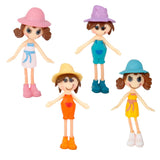 Maxbell 4Pcs Miniature Bonsai Craft Fairy Garden Landscape DIY Sun Hat Girl Decor S