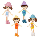 Maxbell 4Pcs Miniature Bonsai Craft Fairy Garden Landscape DIY Sun Hat Girl Decor S