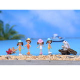 Maxbell 4Pcs Miniature Bonsai Craft Fairy Garden Landscape DIY Sun Hat Girl Decor S