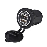 Maxbell Car Dual USB Charger Socket LED Light Outlet 2.4A  12V-24V Red