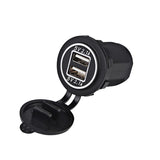 Maxbell Car Dual USB Charger Socket LED Light Outlet 2.4A  12V-24V Red