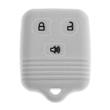 Maxbell 3 Buttons Remote Key Silicone Case Cover For Ford F-150 Mercury Mazda White