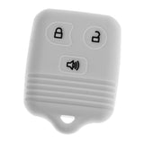 Maxbell 3 Buttons Remote Key Silicone Case Cover For Ford F-150 Mercury Mazda White