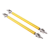 Maxbell 1 Pair Car Adjustable Front Bumper Lip Splitter Rods Support Bar 15CM Gold