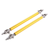 Maxbell 1 Pair Car Adjustable Front Bumper Lip Splitter Rods Support Bar 15CM Gold