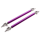 Maxbell 1 Pair Car Adjustable Front Bumper Lip Splitter Rods Support Bar 15CM Purple