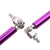 Maxbell 1 Pair Car Adjustable Front Bumper Lip Splitter Rods Support Bar 15CM Purple