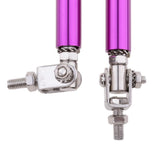 Maxbell 1 Pair Car Adjustable Front Bumper Lip Splitter Rods Support Bar 15CM Purple