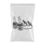 Maxbell 2 Pieces H8 H9 H11 H16 Headlight High Low Beam Bulb Kit - 6000K Cool White