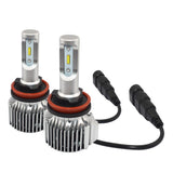 Maxbell 2 Pieces H8 H9 H11 H16 Headlight High Low Beam Bulb Kit - 6000K Cool White