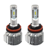 Maxbell 2 Pieces H8 H9 H11 H16 Headlight High Low Beam Bulb Kit - 6000K Cool White