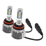 Maxbell 2 Pieces H8 H9 H11 H16 Headlight High Low Beam Bulb Kit - 6000K Cool White