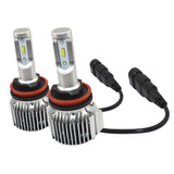 Maxbell 2 Pieces H8 H9 H11 H16 Headlight High Low Beam Bulb Kit - 6000K Cool White