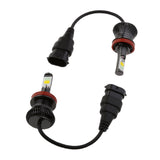 Maxbell 1 Pair Car H11 COB LED Fog Lights Double Color Driving Lamp Yellow&Cool Blue