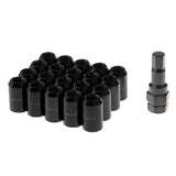 Maxbell 20 Pieces Universal M12x1.5MM Black Wheel Rim Lug Nuts with Removal Tool