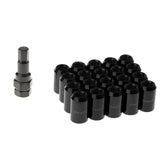 Maxbell 20 Pieces Universal M12x1.5MM Black Wheel Rim Lug Nuts with Removal Tool