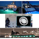 Maxbell High Intensity Underwater Boat Marine Stainless Steel LED Light Blue Light