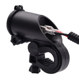 Maxbell 5V 4.2A Dual USB Port Charger with Green LED Ring Light for 22mm Handlebar