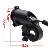 Maxbell 5V 4.2A Dual USB Port Charger with Green LED Ring Light for 22mm Handlebar