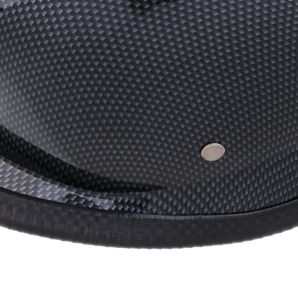 Maxbell Carbon Fiber Look Half Helmet for Motorcycle Chopper Cruiser Biker Helmet XL
