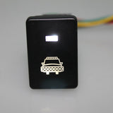 Maxbell Push Switch White LED Headlight Symbol For Toyota Sequoia Highlander 2008-up