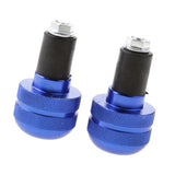 Maxbell Motorcycle Handlebar Hand Grip Bar Ends Plug Slider for Yamaha Blue