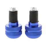 Maxbell Motorcycle Handlebar Hand Grip Bar Ends Plug Slider for Yamaha Blue