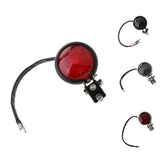 Maxbell Black Motorcycle LED Rear Stop Tail Light for Custom Streefighter Red