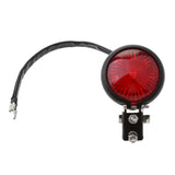 Maxbell Black Motorcycle LED Rear Stop Tail Light for Custom Streefighter Red