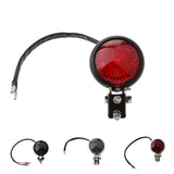 Maxbell Black Motorcycle LED Rear Stop Tail Light for Custom Streefighter Red