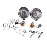 Maxbell Auxiliary Passing Lamp Driving Spot Fog Lights for Harley Silver