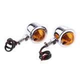 Maxbell Auxiliary Passing Lamp Driving Spot Fog Lights for Harley Silver