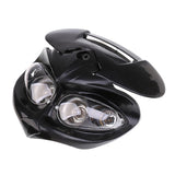 Maxbell Universal 12V Dual Sport Head Light Fairing for Motorcycle Dirt Bike Black