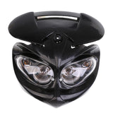 Maxbell Universal 12V Dual Sport Head Light Fairing for Motorcycle Dirt Bike Black