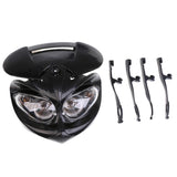 Maxbell Universal 12V Dual Sport Head Light Fairing for Motorcycle Dirt Bike Black