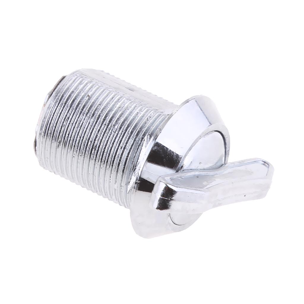 Maxbell 20mm Keyless Thumb Turn Lock with Handle Uiversal for Cabinet Desk Drawer