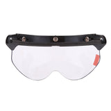 Maxbell Motorcycle Helmets 3/4 Face 3 Snap Flip Up Visor Shield with Lens Clear