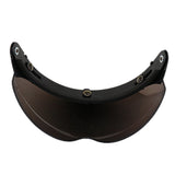 Maxbell Motorcycle Helmets 3/4 Face 3 Snap Flip Up Visor Shield with Lens Brown