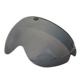 Maxbell Motorcycle Helmets 3/4 Face 3 Snap Flip Up Visor Shield with Lens Brown