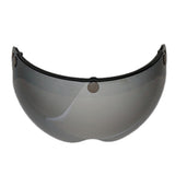 Maxbell Motorcycle Helmets 3/4 Face 3 Snap Flip Up Visor Shield with Lens Brown