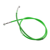 Maxbell 130cm Motorcycle Stainless Steel Braided Brake Oil Hose Line Fitting Green