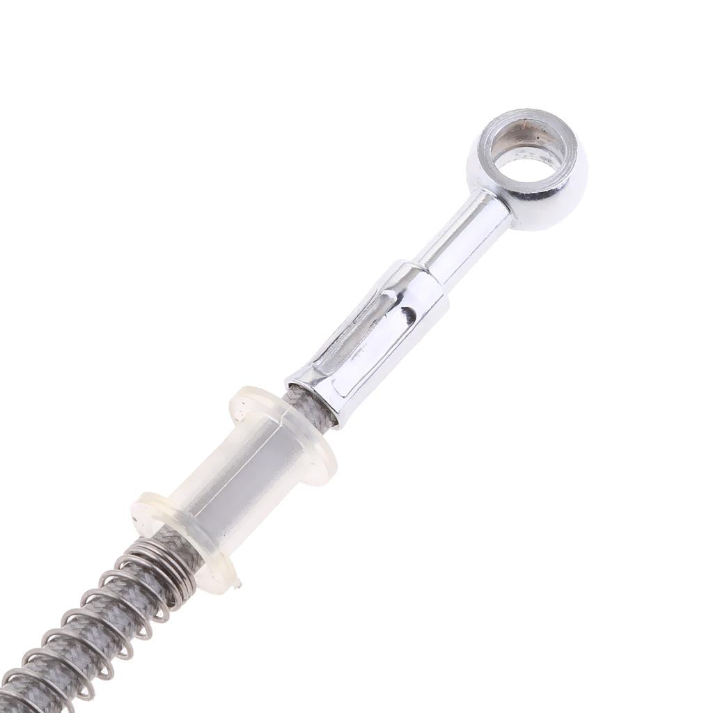 Maxbell Motorcycle Braided Stainless Steel Brake Oil Hoses Line Pipe 1000mm - Silver