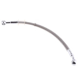 Maxbell 65cm Motorcycle Stainless Steel Braided Brake Oil Hose Line Fitting Silver