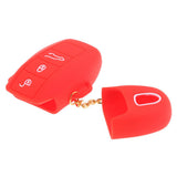Maxbell Car Remote Key 3Button Protective Silicone Case Cover For Porsche Red