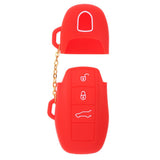 Maxbell Car Remote Key 3Button Protective Silicone Case Cover For Porsche Red