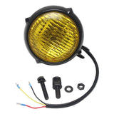 Maxbell Motorcycle Headlight Amber Light Lamp for Harley Bobber Chopper Black+Yellow