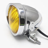 Maxbell Motorcycle Headlight for Harley Bobber Chopper Softail Springer Chrome Amber