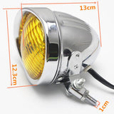 Maxbell Motorcycle Headlight for Harley Bobber Chopper Softail Springer Chrome Amber